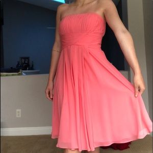 Salmon colored midi dress!